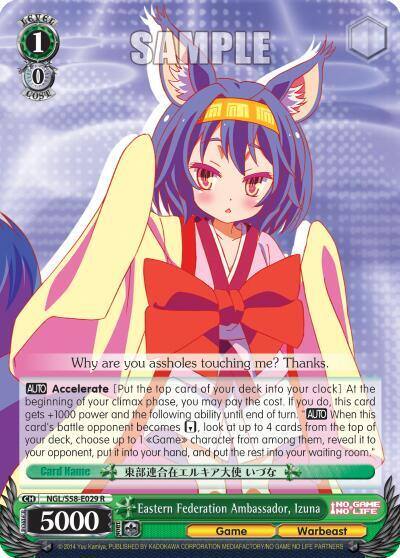 Eastern Federation Ambassador Izuna NGL/S58-E029 R No Game No Life Card