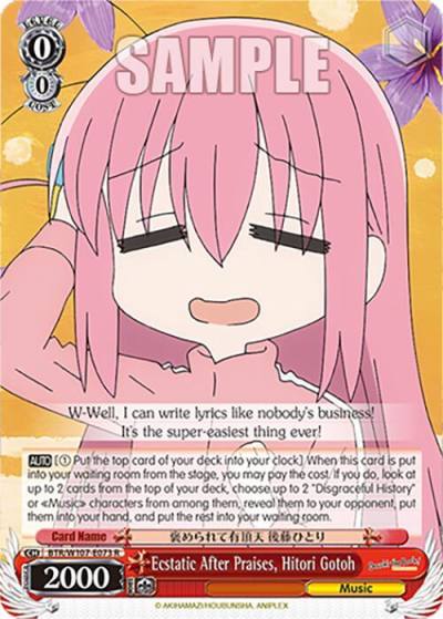 Ecstatic After Praises Hitori Gotoh BTR/W107-E073 R BOCCHI THE ROCK! Card