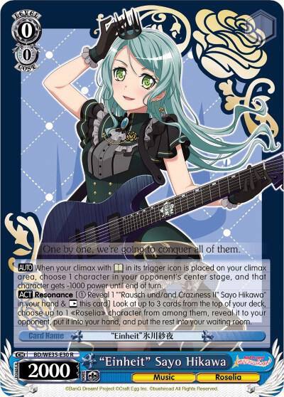 Einheit Sayo Hikawa BD/WE35-E30 R Poppin’Party x Roselia Card
