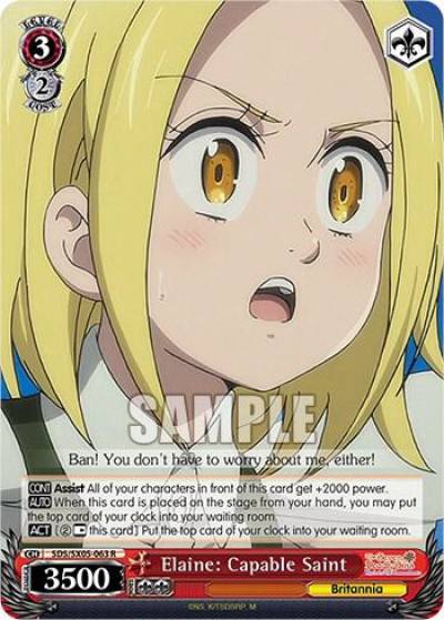 Elaine Capable Saint SDS/SX05-063 R The Seven Deadly Sins: Revival of The Commandments Card