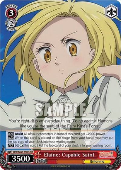 Elaine Capable Saint SR SDS/SX05-063S SR The Seven Deadly Sins: Revival of The Commandments Card