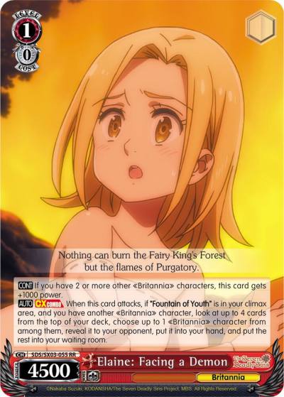 Elaine Facing a Demon SDS/SX03-055 RR The Seven Deadly Sins Card