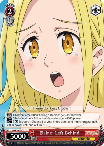 Elaine Left Behind SDS/SX03-073 C The Seven Deadly Sins Card