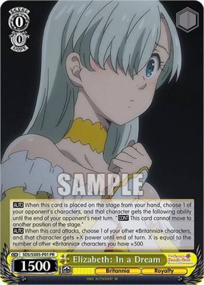 Elizabeth In a Dream SDS/SX05-P01 PR The Seven Deadly Sins: Revival of The Commandments Card