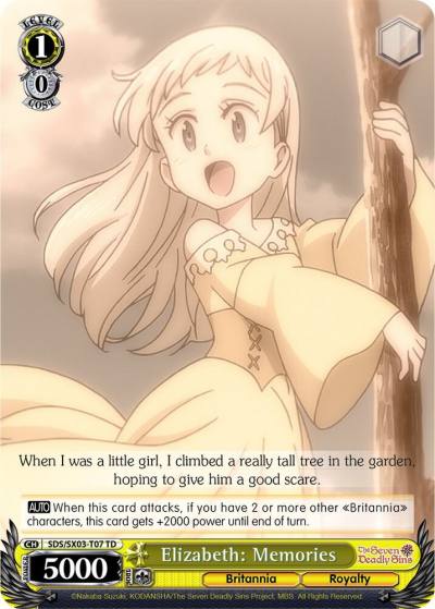 Elizabeth Memories SDS/SX03-T07 TD The Seven Deadly Sins Card