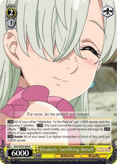 Elizabeth Sacrificing Herself SDS/SX03-008 R The Seven Deadly Sins Card