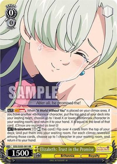 Elizabeth Trust in the Promise SDS/SX05-001 RR The Seven Deadly Sins: Revival of The Commandments Card