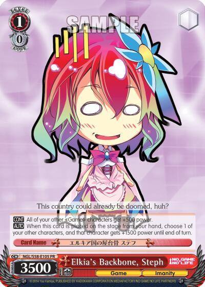 Elkias Backbone Steph NGL/S58-E105 PR No Game No Life Card