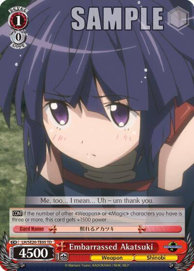 Embarassed Akatsuki LH/SE20-TE05 TD LOG HORIZON Card