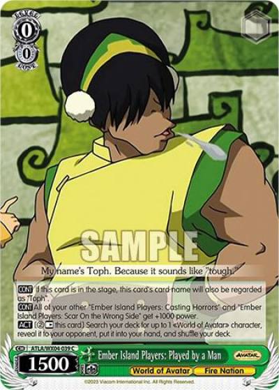 Ember Island Players Played by a Man ATLA/WX04-039 C Avatar: The Last Airbender Card