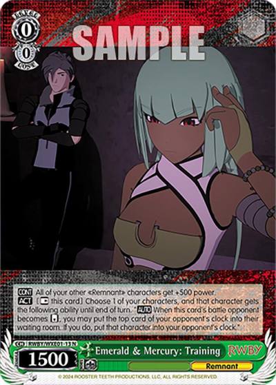 Emerald and Mercury Training RWBY/WXE01-13 N RWBY Premium Booster Card