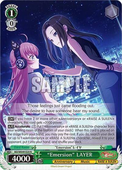 Emersion LAYER BD/WE49-E20 BanG Dream! 10th Anniversary! Premium Booster Card