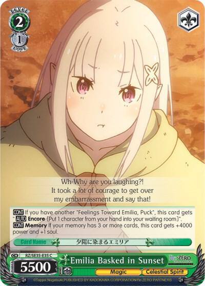 Emilia Basked in Sunset RZ/SE35-E35 C Re:ZERO: The Frozen Bond Card