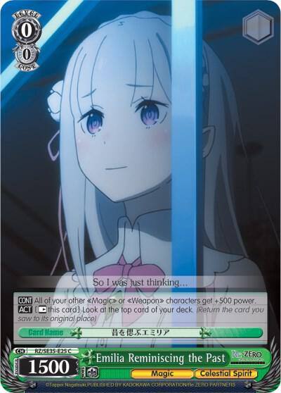Emilia Reminiscing the Past Parallel Foil RZ/SE35-E25 C Re:ZERO: The Frozen Bond Card