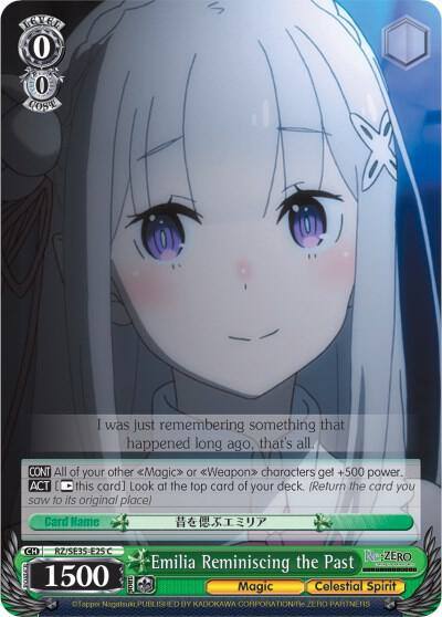 Emilia Reminiscing the Past RZ/SE35-E25 C Re:ZERO: The Frozen Bond Card