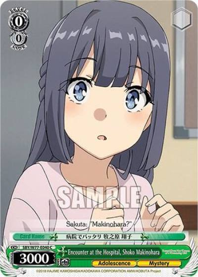 Encounter at the Hospital Shoko Makinohara SBY/W77-E040 C Rascal Does Not Dream of a Dreaming Girl Card