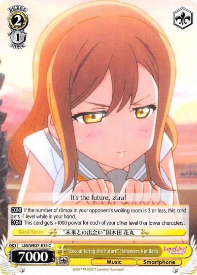 Encountering the Future Hanamaru Kunikida LSS/WE27-E15 C Love Live! Sunshine!! Extra Booster Card