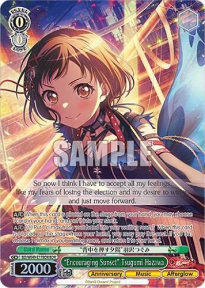 Encouraging Sunset Tsugumi Hazawa BDR BD/WE49-E17BDR BanG Dream! 10th Anniversary! Premium Booster Card