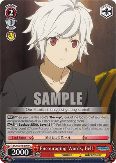 Encouraging Words Bell DDM/S88-E064 C Is it Wrong to Try to Pick Up Girls in a Dungeon? Card