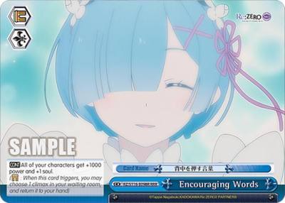 Encouraging Words RRR RZ/S116-E098R Re:ZERO -Starting Life in Another World- Vol.3 Card