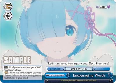 Encouraging Words RZ/S116-E098 Re:ZERO -Starting Life in Another World- Vol.3 Card