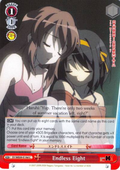 Endless Eight D Foil SY/WE09-E19d The Melancholy of Haruhi Suzumiya Extra Booster Card