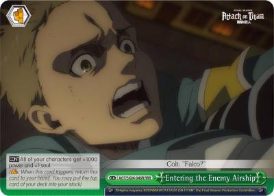 Entering the Enemy Airship RRR AOT/SX04-046R RRR Attack On Titan: Final Season Card