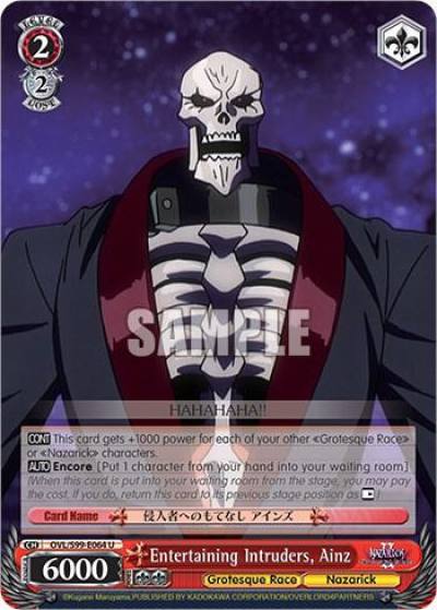 Entertaining Intruders Ainz OVL/S99-E064 U Nazarick: Tomb of the Undead Vol.2 Card