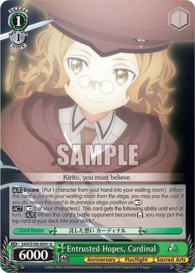 Entrusted Hopes Cardinal SAO/S100-E041 U Sword Art Online Animation 10th Anniversary Card