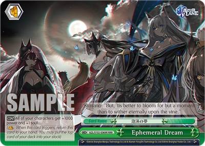 Ephemeral Dream RRR AZL/S102-E069R RRR Azur Lane Card