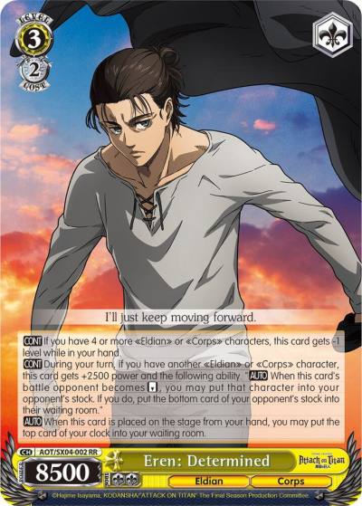 Eren Determined AOT/SX04-002 RR Attack On Titan: Final Season Card