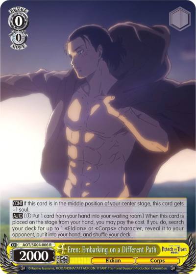 Eren Embarking on a Different Path AOT/SX04-006 R Attack On Titan: Final Season Card