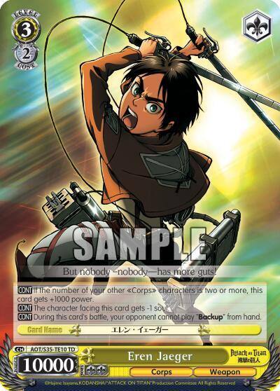 Eren Jaeger AOT/S35-TE10 TD Attack on Titan Card