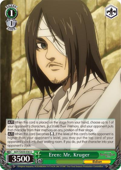 Eren Mr Kruger AOT/SX04-036 U Attack On Titan: Final Season Card
