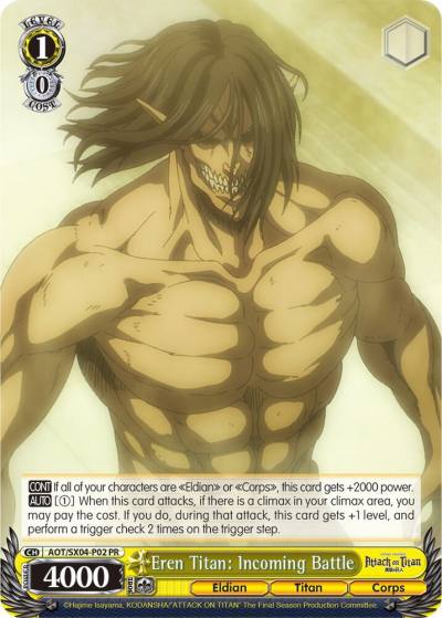 Eren Titan Incoming Battle AOT/SX04-P02 PR Attack On Titan: Final Season Card