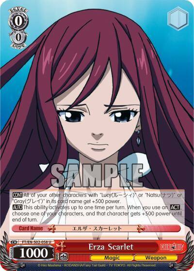 Erza Scarlet FT/EN-S02-058 U Fairy Tail ver.E Card