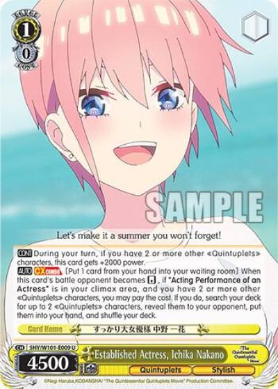 Established Actress Ichika Nakano 5HY/W101-E009 U The Quintessential Quintuplets Movie Card