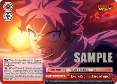 Ever-Raging Fire Magic FT/S120-E073 CR FAIRY TAIL 100 YEARS QUEST Weiss Schwarz card