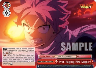 Ever-Raging Fire Magic (RRR) FT/S120-E073R RRR FAIRY TAIL 100 YEARS QUEST Weiss Schwarz card