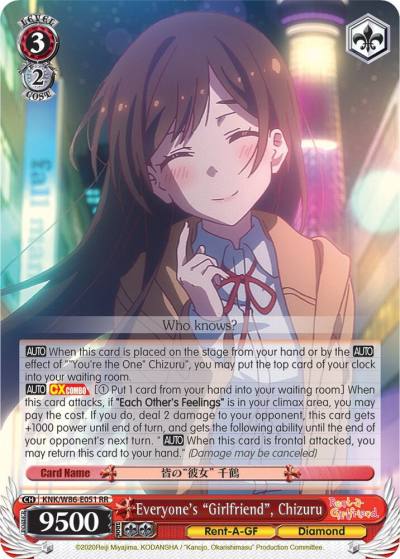 Everyones Girlfriend Chizuru KNK/W86-E051 RR Rent-A-Girlfriend Card