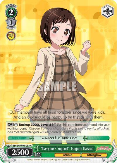 Everyones Support Tsugumi Hazawa BD/EN-W03-053 C BanG Dream! Girls Band Party! MULTI LIVE Card
