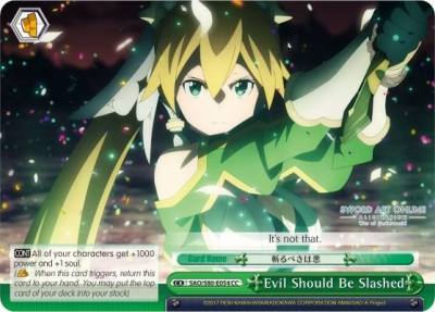 Evil Should Be Slashed SAO/S80-E054 CC Sword Art Online -Alicization- Vol.2 Card