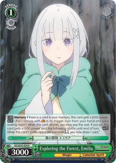 Exploring the Forest Emilia RZ/SE35-E09 R Re:ZERO: The Frozen Bond Card