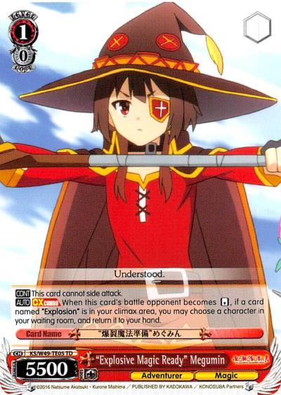 Explosive Magic Ready Megumin KS/W49-TE05 TD KonoSuba Card