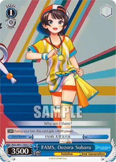 FAMS Oozora Subaru HOL/W91-TE051 TD hololive production Card