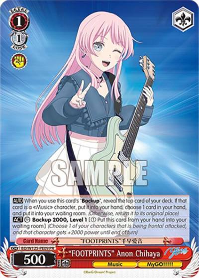 FOOTPRINTS Anon Chihaya PR BD/W125-PE09 MyGO!!!!! x Ave Mujica Card