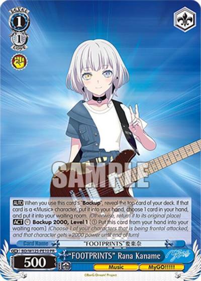 FOOTPRINTS Rana Kaname PR BD/W125-PE10 MyGO!!!!! x Ave Mujica Card