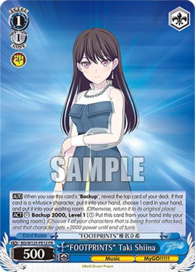 FOOTPRINTS Taki Shiina PR BD/W125-PE12 MyGO!!!!! x Ave Mujica Card
