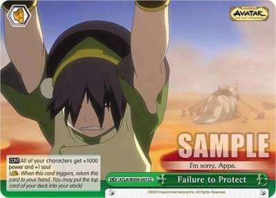 Failure to Protect ATLA/WX04-047 CC Avatar: The Last Airbender Card
