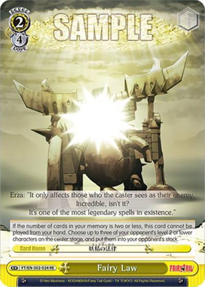 Fairy Law FT/EN-S02-024 C RE Fairy Tail Chronicle Set Card
